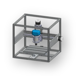 Desktop CNC router machine frame